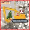 Excavator Construction Custom-shaped Christmas Name Acrylic Ornament