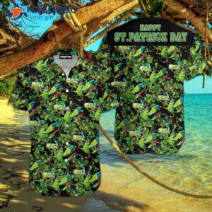 exotic green macaw st patrick s day hawaiian shirt 1