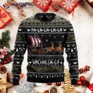 Fa-la-la-valhalla Viking Ugly Christmas Sweater