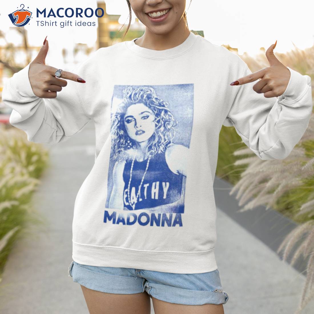 Faded Style Madonna Design Shirt Faded Style Madonna Design Shirt