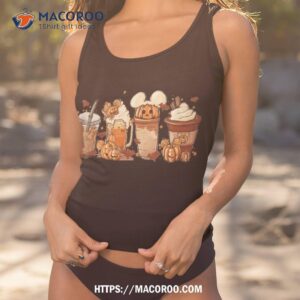 fall iced coffee funny spooky season halloween pumpkin spice shirt tank top 1