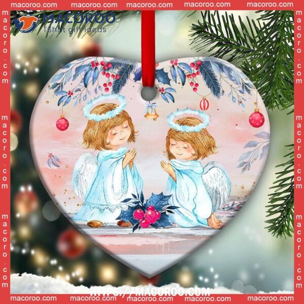 Family Angel Lucky Me To Have A Sister Like You Heart Ceramic Ornament, Family Tree Decoration