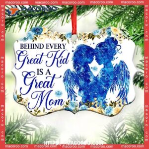 Family Behind Every Great Kid Metal Ornament, Family Christmas Ornaments