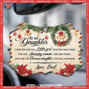 family christmas letter dad to daughter metal ornament custom family ornaments 1