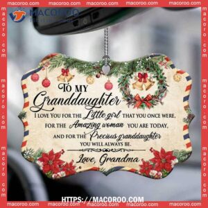 family christmas letter grandma to granddaughter horizontal ceramic ornament custom family ornaments 2