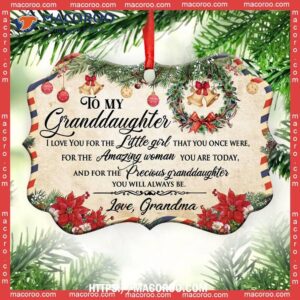 family christmas letter grandma to granddaughter horizontal ceramic ornament custom family ornaments 3