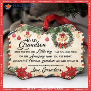 family christmas letter grandma to grandson horizontal ceramic ornament family christmas ornaments 2023 1