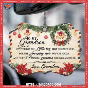 family christmas letter grandma to grandson horizontal ceramic ornament family christmas ornaments 2023 2