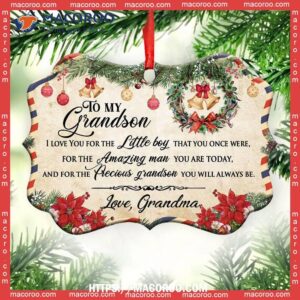 family christmas letter grandma to grandson horizontal ceramic ornament family christmas ornaments 2023 3