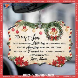 family christmas letter mom to son metal ornament family tree ornament 2
