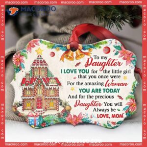 family christmas to my daughter style metal ornament personalized family ornaments 1