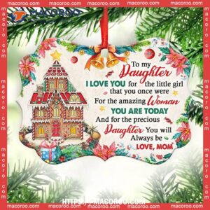 family christmas to my daughter style metal ornament personalized family ornaments 2