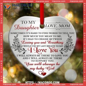 family daughter to my love mom heart ceramic ornament custom family ornaments 0