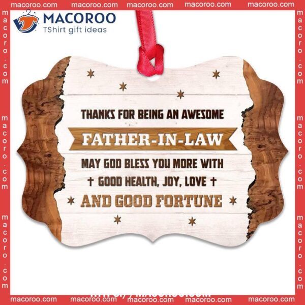 Family Father Gift An Awesome In Law Metal Ornament, Family Tree Decoration
