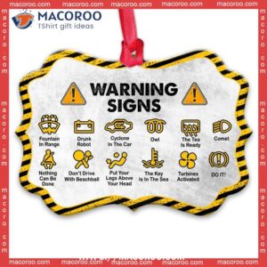 family father gift warning signs metal ornament family christmas ornaments 2023 0