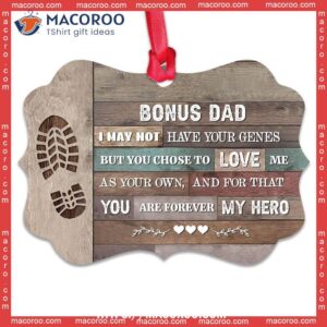 family father gift you are forever my hero metal ornament family christmas decor 0