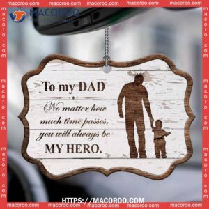 family father gift you will always be my hero metal ornament personalized family ornaments 3