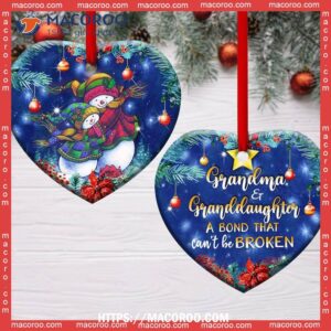 family grandma and granddaughter a bond that cant be broken heart ceramic ornament family tree decoration 2