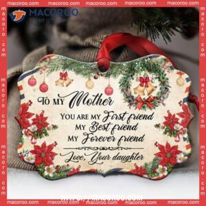 family letter for mother christmas metal ornament 2023 family ornaments 1