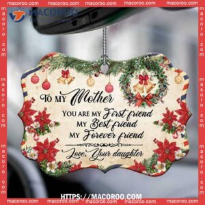 family letter for mother christmas metal ornament 2023 family ornaments 2