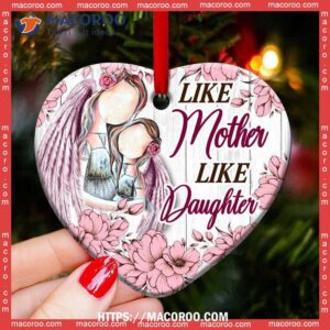 family like mother daughter heart ceramic ornament grinch family ornament 2