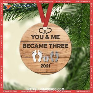 family metal style first christmas together mom circle ceramic ornament personalized family ornaments 2