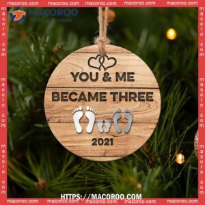 family metal style first christmas together mom circle ceramic ornament personalized family ornaments 3