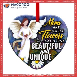 family moms are like flowers heart ceramic ornament personalized family ornaments 0
