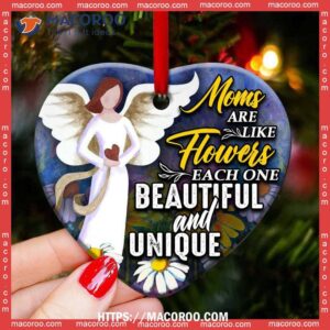 family moms are like flowers heart ceramic ornament personalized family ornaments 2