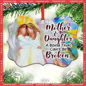 Family Mother And Daughter Can Not Be Broken Metal Ornament, 2023 Family Ornaments
