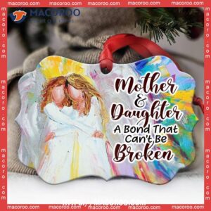 family mother and daughter can not be broken metal ornament 2023 family ornaments 2