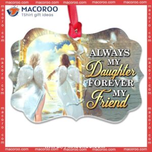 Family Mother And Daughter Metal Ornament, 2023 Family Ornaments