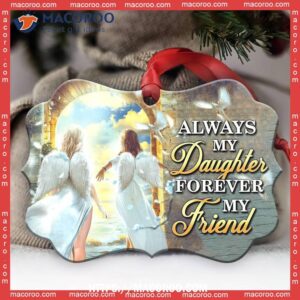 family mother and daughter metal ornament 2023 family ornaments 2