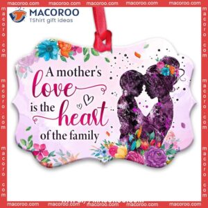 Family Mother Gift A Mothers Love Is The Heart Metal Ornament, Family Christmas Ornaments