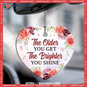 family mother gift the older you get brighter shine heart ceramic ornament grinch family ornament 2