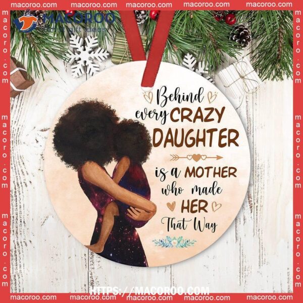 Family Mother Love Daughter Circle Ceramic Ornament, Family Christmas Ornaments