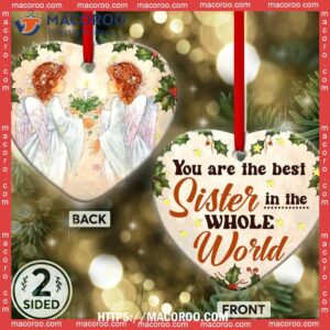family sister angel you are the best in whole world heart ceramic ornament family christmas ornaments 1
