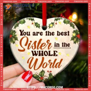 family sister angel you are the best in whole world heart ceramic ornament family christmas ornaments 2