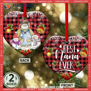 family snowman gift for grandma our nana is the best ever heart ceramic ornament family christmas ornaments 2023 2