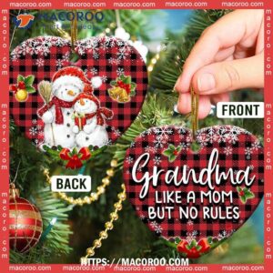 family snowman grandma like mom but no rules heart ceramic ornament family christmas ornaments 2023 1