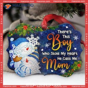 family snowman there is this boy who stole my heart metal ornament 2023 family ornaments 1