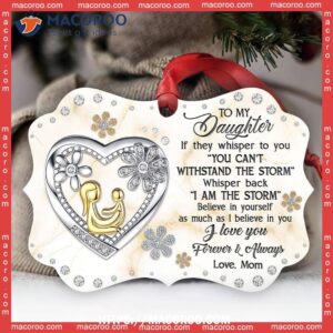 Family To My Daughter Jewelry Style Metal Ornament, Grinch Family Ornament