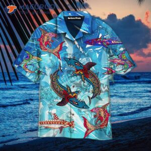 Fantastic Shark Maori Hawaiian Shirts