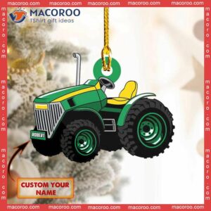 Farmer Tractor Custom-shaped Name Christmas Acrylic Ornament