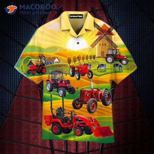 Farmers Are Happy With Hawaiian Shirts Featuring Tractors.