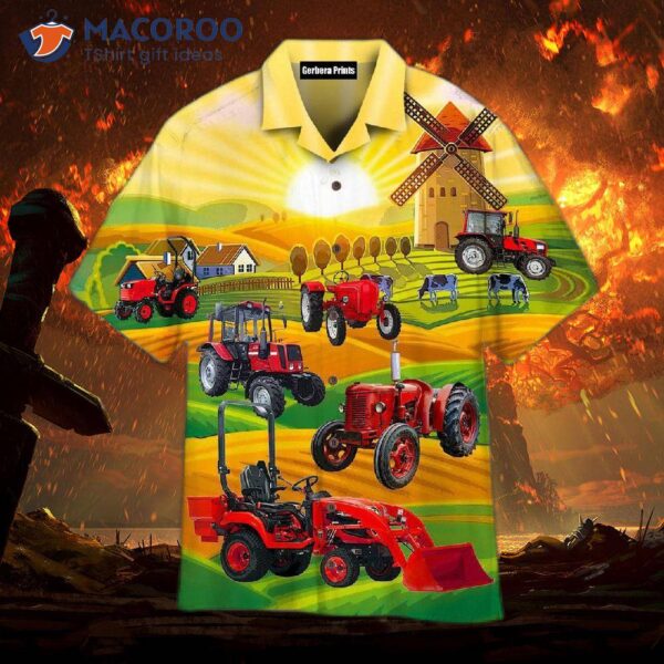 Farmers Are Happy With Hawaiian Shirts Featuring Tractors.