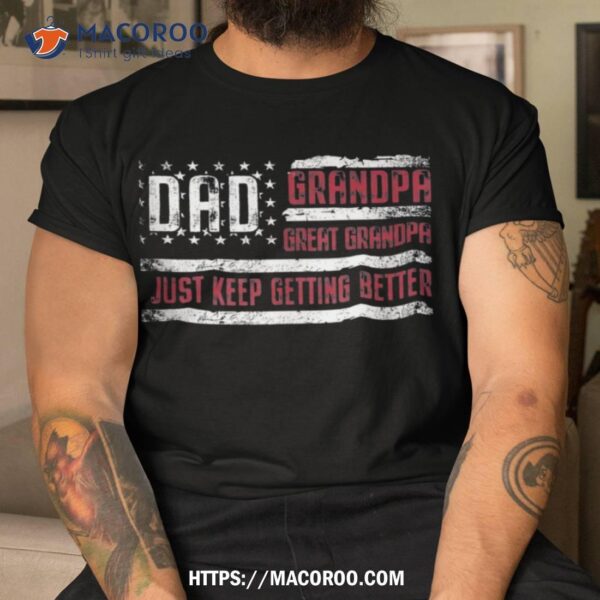 Fathers Day Gift From Grandkids Dad Grandpa Great Grand Shirt