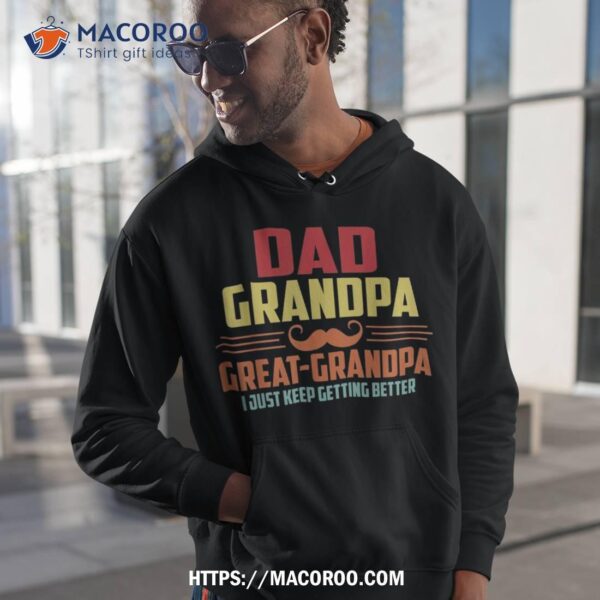 Fathers Day Gift From Grandkids Dad Grandpa Great Grandpa Shirt