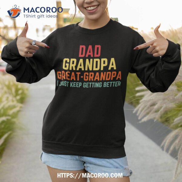 Fathers Day Gift From Grandkids Dad Grandpa Great Grandpa Shirt