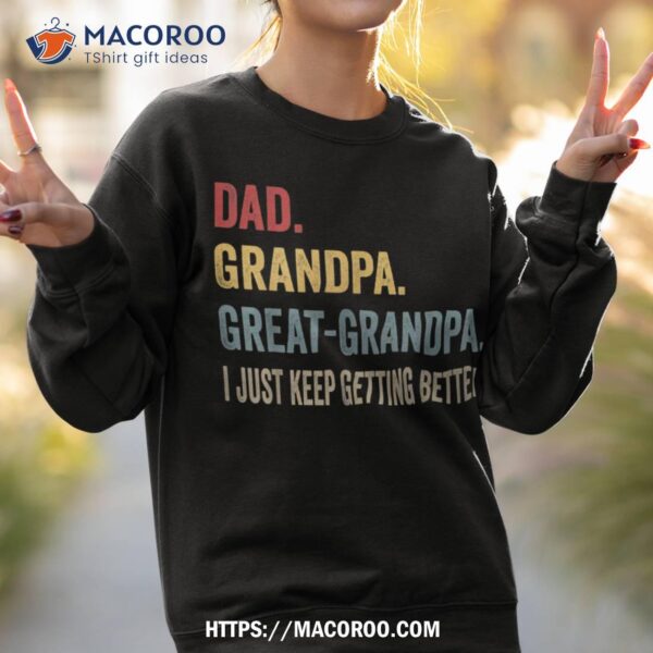 Fathers Day Gift From Grandkids Dad Grandpa Great Grandpa Shirt